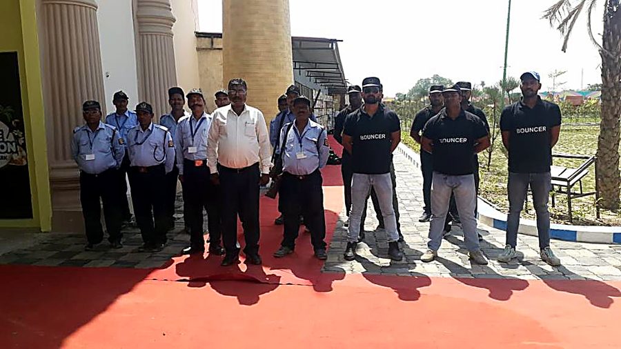 Guards and bouncers on duty at an event